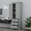 Tall Storage Cabinet With Three Drawers, Adjustable Shelves-113855018