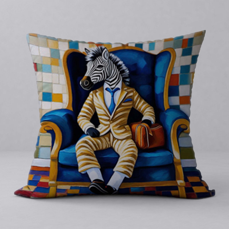 Abstract Reversible Throw Pillow