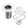 Traditional Unslotted Belfast 8.5cm Chain and Stopper Waste Kitchen Sink Drain With Overflow