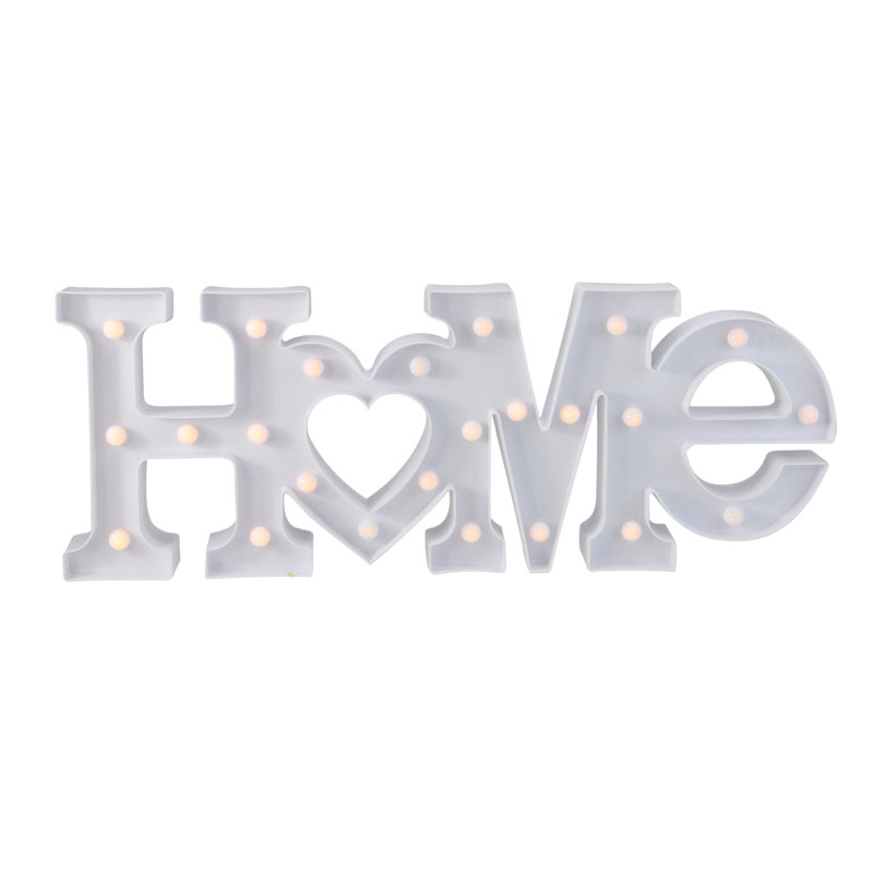 Enseigne murale blanche 20,5 "Home