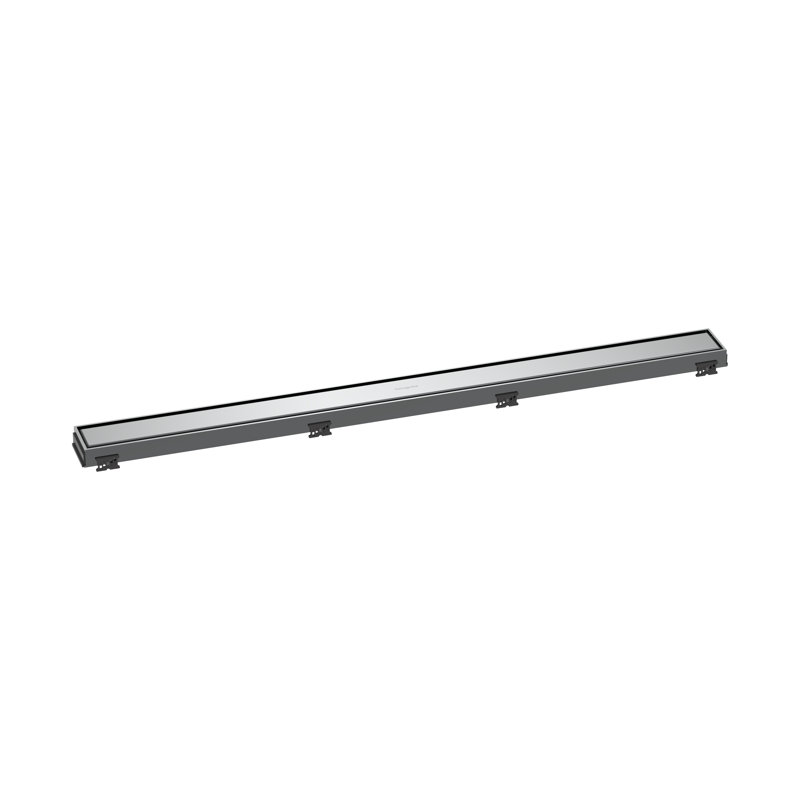 Hansgrohe RainDrain Match garniture zéro / tuile 35 1/4 po avec cadre réglable en hauteur, Chrome