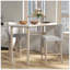 Ensemble de 2 tabourets de bar modernes avec repose-pieds encastré, pieds en bois massif, beige