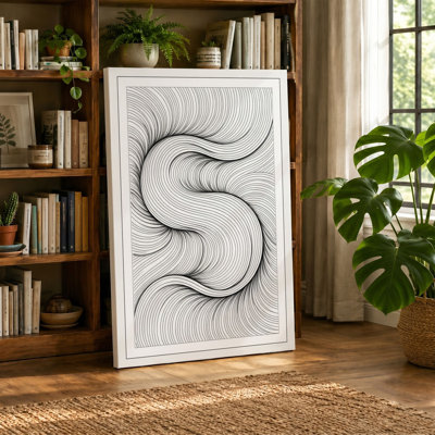 Flowing Spirals Abstract - Wrapped Canvas