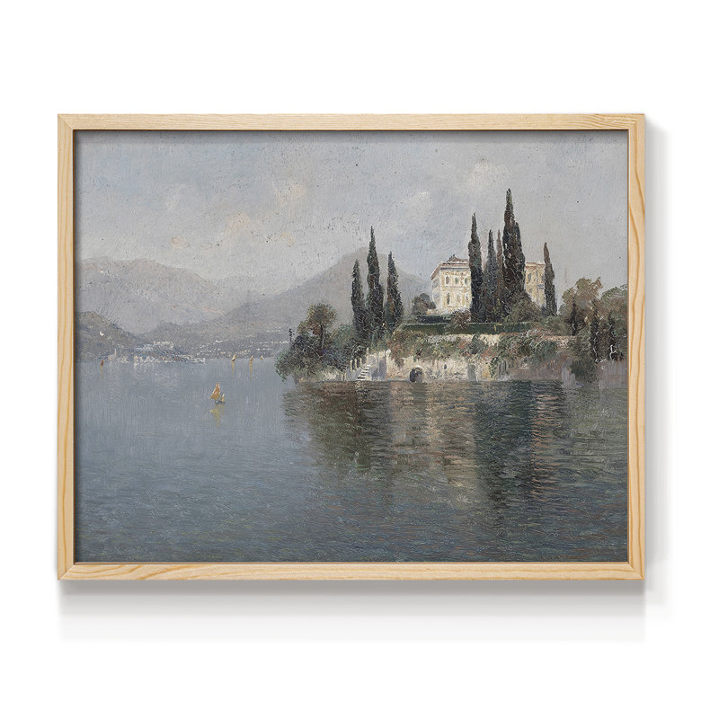 Paysages rétro-Dxviii - reproduction encadrée - réversible, H 16 po x l 20 po, Naturel
