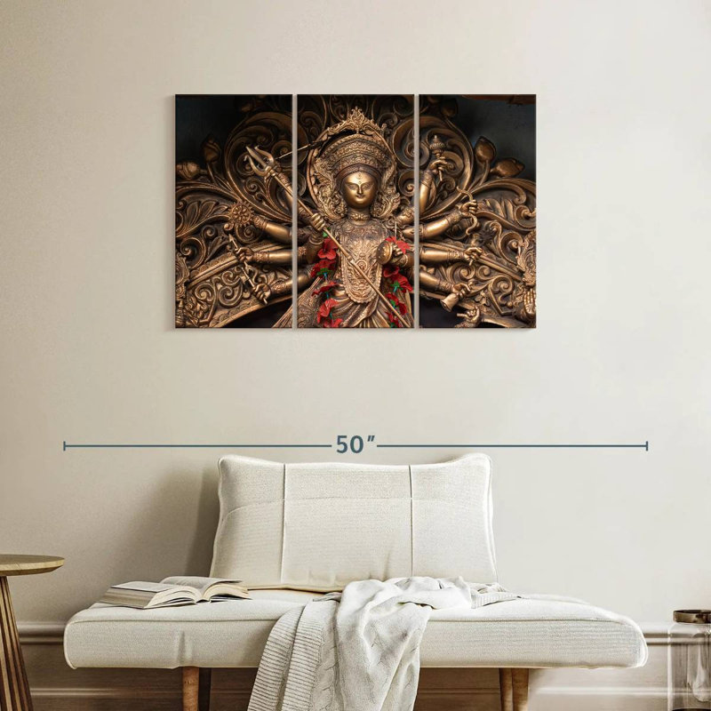 Adella Durga Puja, 24" H x 38" W