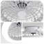 Ventilateur de plafond fermé de 18 pouces avec lumière et télécommande, ventilateur encastré moderne à profil bas sans pales pour la salle à manger de la cuisine de la chambre à coucher