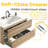 Gloria 36" Wall Mounted Rough Oak&Rough Oak Bathroom Vanity with Integrated Ceramic Sink with Overflow, with 3 holes, Large Storage Floating Bathroom Vanity for Modern Bathroom, KD-1399624381-1399624322