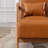 Lyon 25.78" Wide Mid Century Faux Leather Accent Chair with an Extra Pillow(Set of 4)-111089415