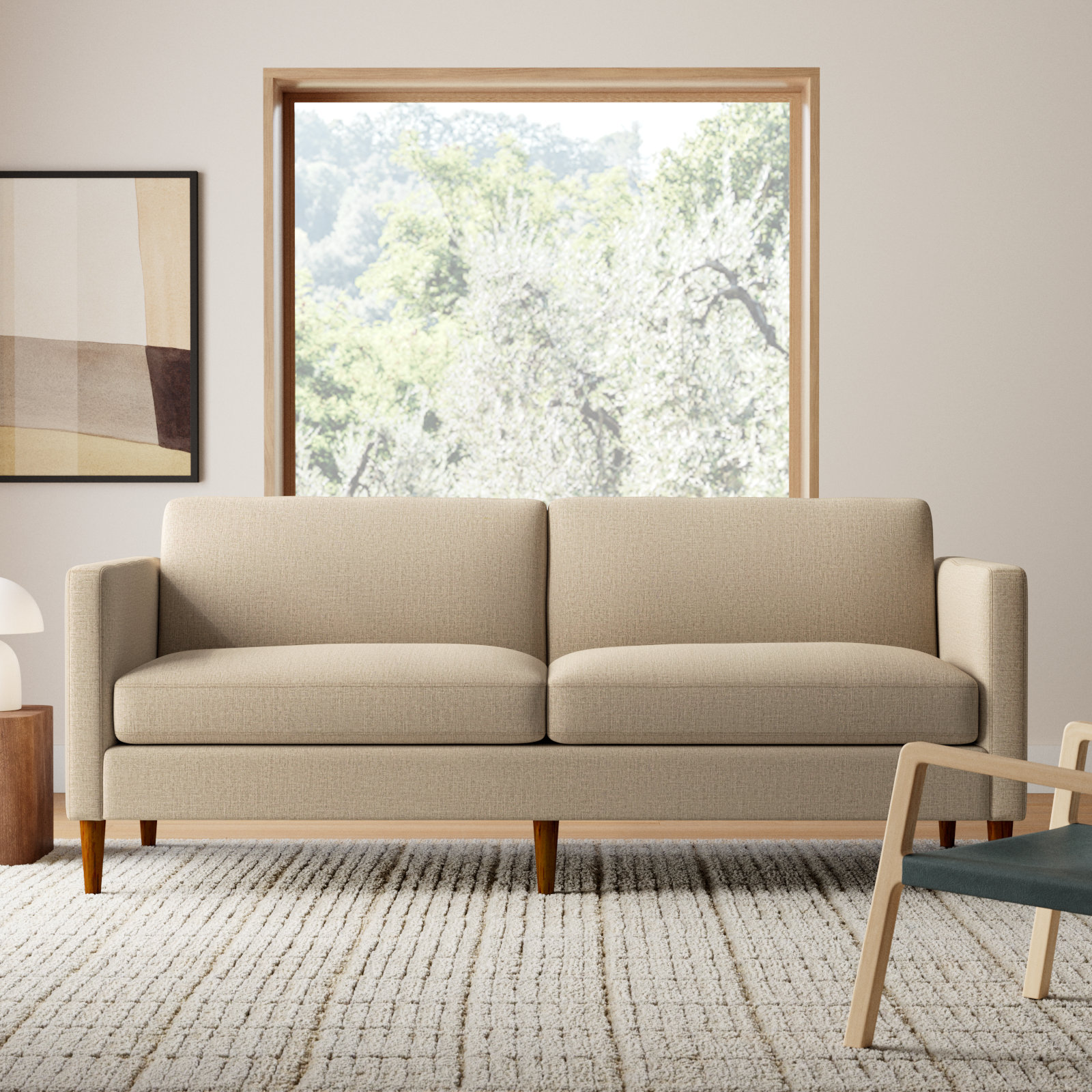 Clifford 87'' Sofa, Turbo Wheat Basketweave