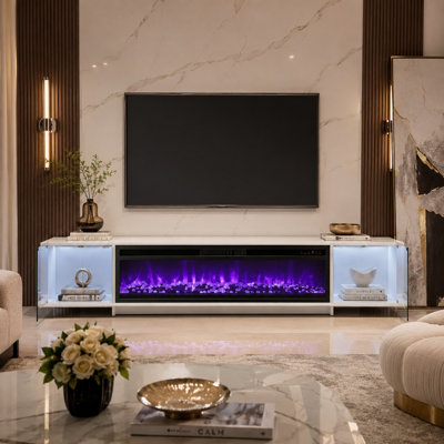 Meuble télé 70,9 po Modern White