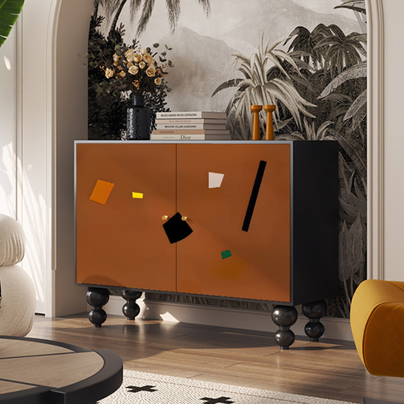 Multi-functional simple double door accent cabinet