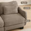 Canapé courbé Rosman avec repose-pieds, repose-pieds et coussins lombaires en chenille-133650893