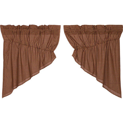 Medomak Cotton Plaid Swag Window Pelmet