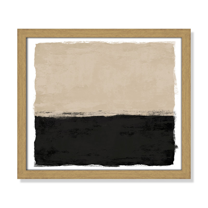 Clair de lune II - Version paysage par Natalie Carpentieri, Grain de bois naturel, L 15 po x H 13 po, Impression encadrée