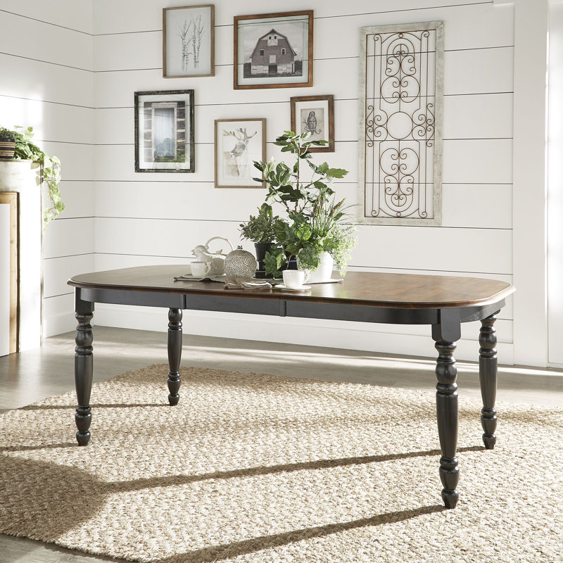 Extendable Dining Table, Antique Black
