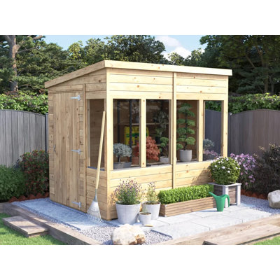 Dunster House Potting Shed Pent Roof W6' x D8' (W1.8m x D2.4m) Overlord Modular