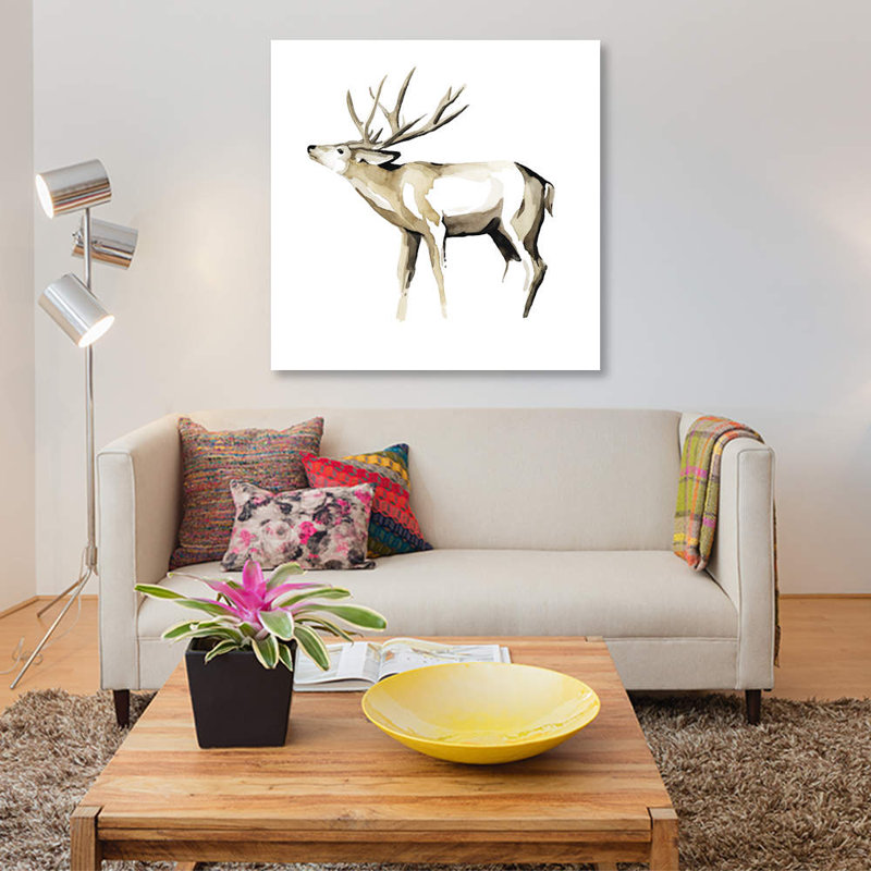 « forestières i », peinture sur toile tendue, H 26 po x l 26 po x P 1,5 po