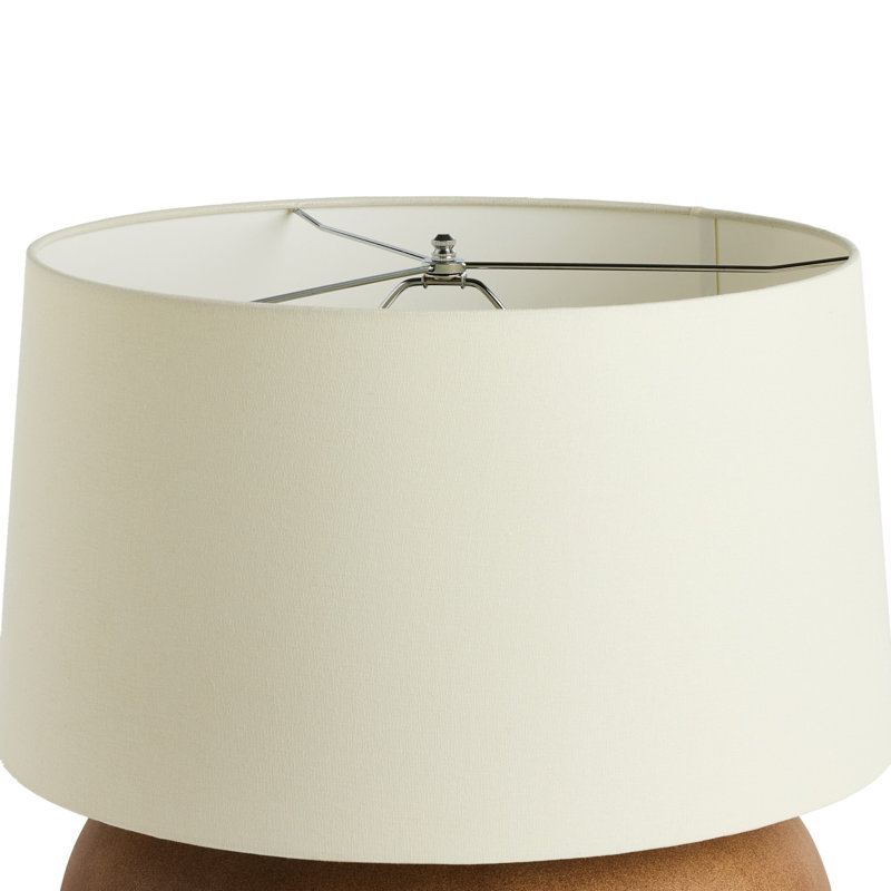 Kragen Table Lamp-Dark Sand Porcelain Ceramic, Dark Sand Porcelain Ceramic