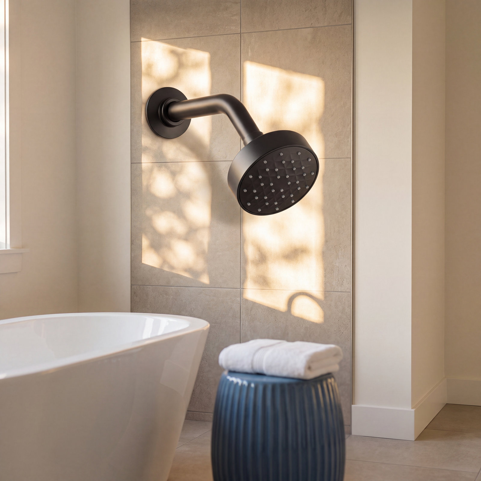 Awaken G90 Single-Function Fixed Shower Head, Matte Black,  1.75 GPM