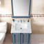 Dessus de meuble-lavabo de salle de bain 31 po x 22 po - Blanc pierre fritté avec lavabo en céramique, s'adapte à la plupart des armoires standard, installation facile par le dessous pour maintenir la beauté-1105672468