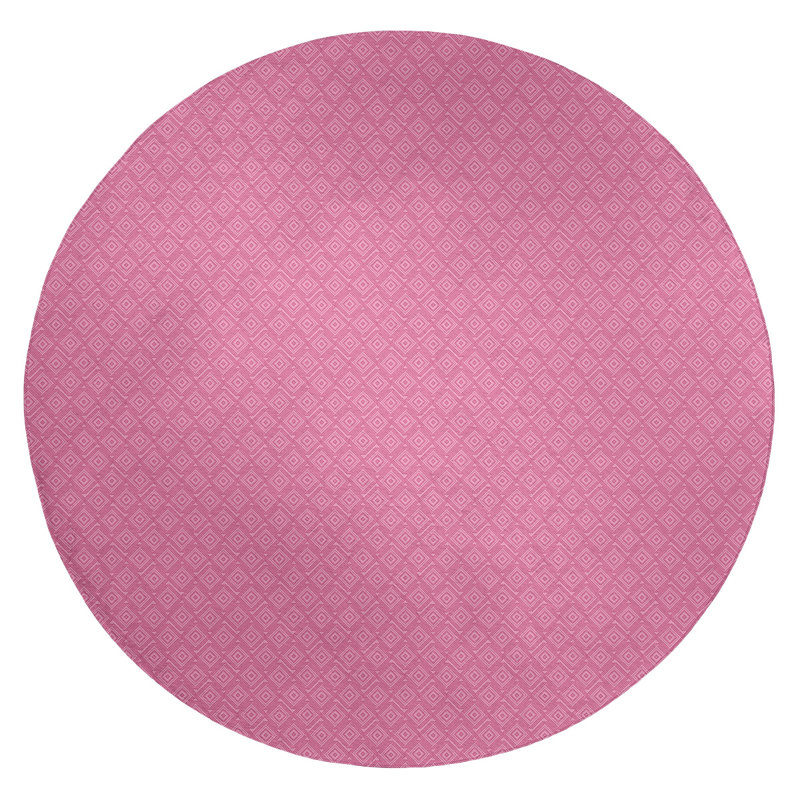 Chenille Toile Indoor Rug, Round 5'
