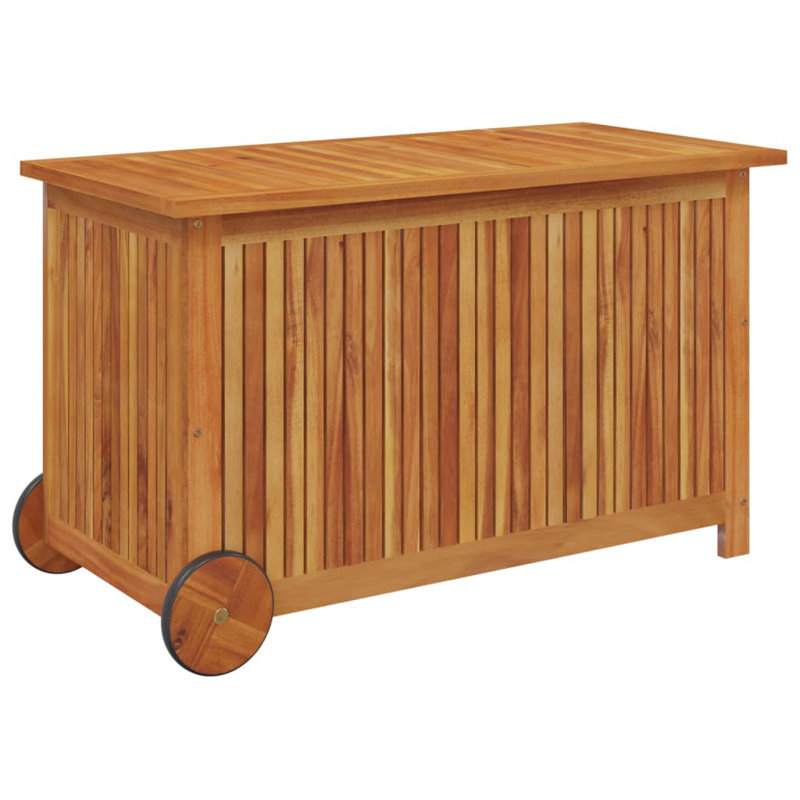 Water Resistant Acacia Solid Wood Deck Box in Brown