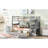 Twintwin Bunk Bed In Gray. Pine Legs And Frame. Functional Storage. Convertible To Two Separate Beds. Safe For Gray Bedroom Use. Construction. Ample Versatile Design.-735918944