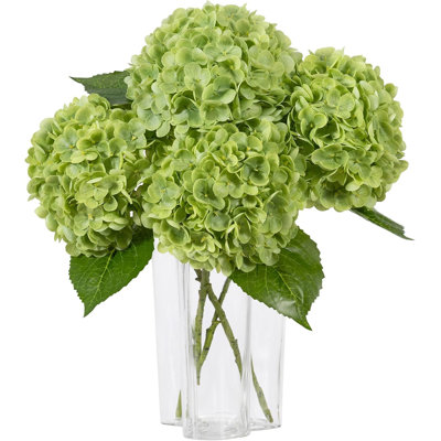 Real Touch Latex Artificial Hydrangea Flowers 3 Pack – 21.2 Inch Bendable Stems, 8.7 Inch Large Blooms for Home, Wedding & Floral Arrangements