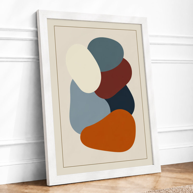 Stacked Forms Minimalist - Print, A1 - 84.1 x 59.4 cm, White