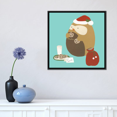 « happy owlidays ix », reproduction d’impression sur toile tendue