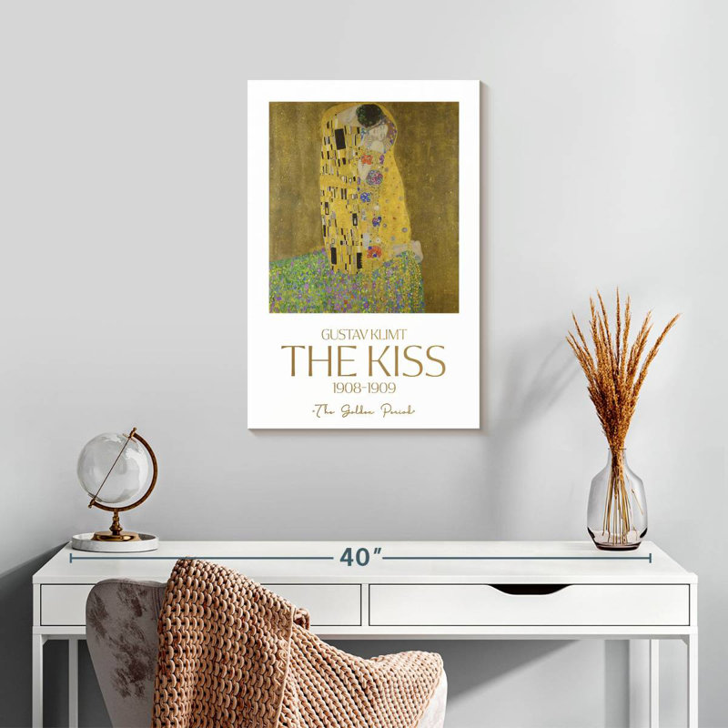 Affiche d'exposition The Kiss Klimt, H 24 po x l 16 po