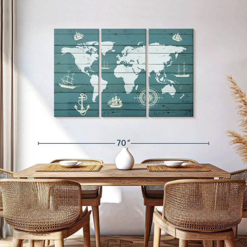 Carte du monde Aletra, H 36 po x l 57 po
