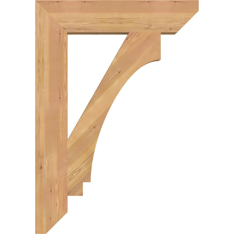 BKTIMP06 Support en bois rustique à lattes impériales, Cèdre rouge de l'Ouest (lisse), H 40 po x l 5,5 po x P 28 po