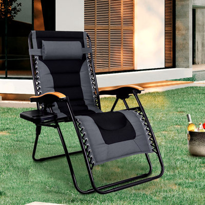 Syril Padded Oversized Reclining Zero Gravity Chair with Cushion by Arlmont & Co.