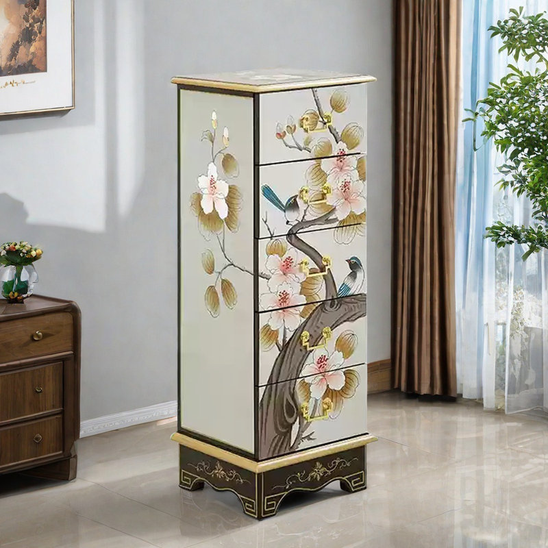 Commode décorative à 5 tiroirs pour chambre à coucher et salon