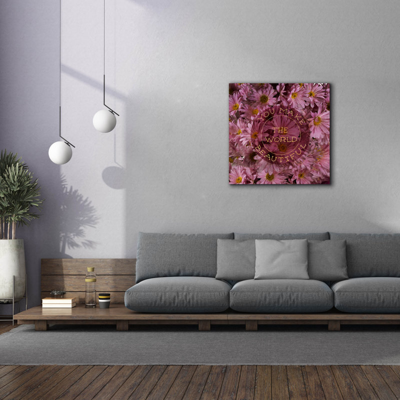 «Epic Graffiti» Flowersay 4 »par Art Licensing Studio, art mural sur toile, 37 po x 37 po, H 37 po x l 37 po x P 1,5 po