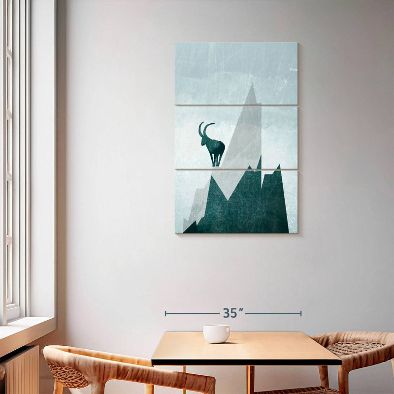 Brampt Blue Mountain Goat, 57" H x 36" W