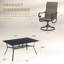 Ensemble de salle à manger rectangulaire pour 6 personnes avec chaises pivotantes Wtin-1321796909