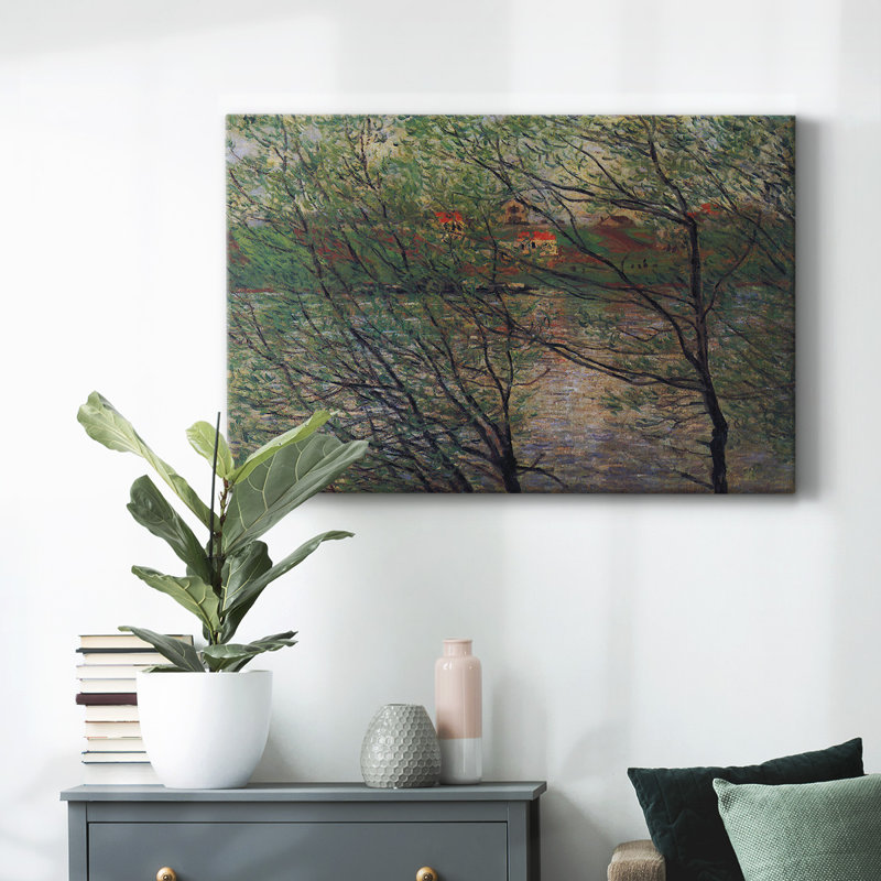 Sa banque, l'île de la Grande Jatte par Monet-Gallery, toile tendue, H 12 po x l 18 po