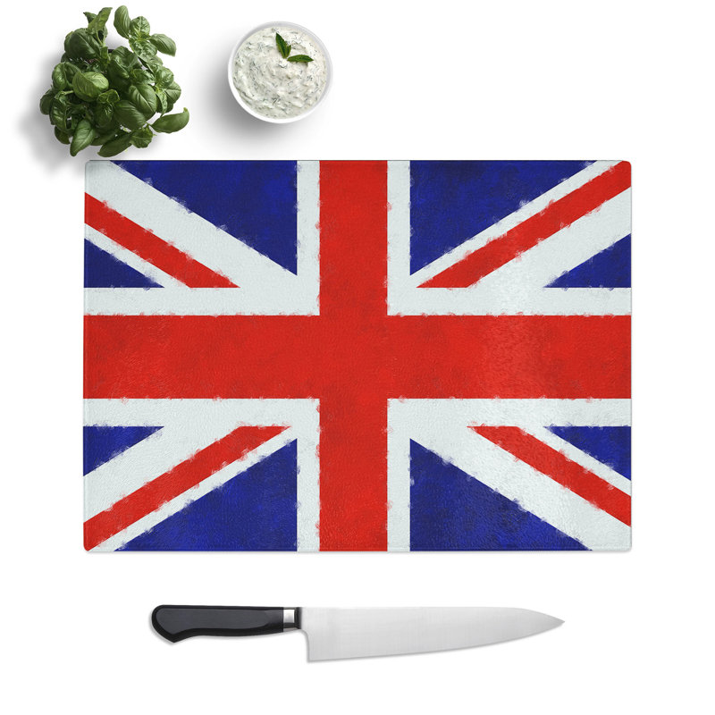 Union Jack British Flag Vol.1 Painting Chopping Board, 0.4cm H x 28.5cm W x 39cm L