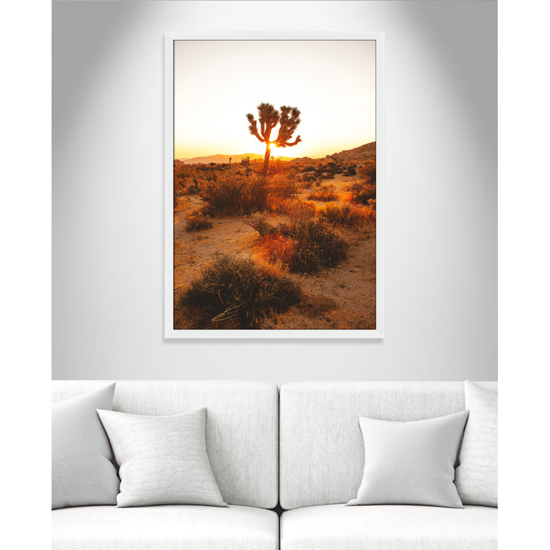 " Desert Dawn " by Joshua Earle, White Flat Frame, No Mat, 42.5" H x 30.5" W x 0.75" D