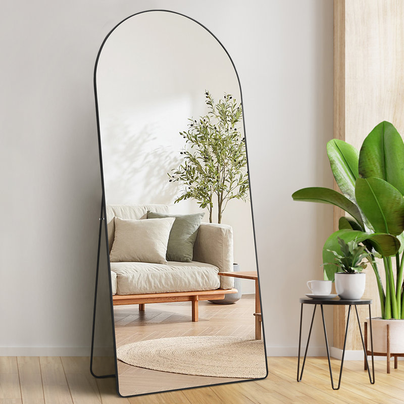 Miroir de plancher rectangulaire, Noir, 71 po x 32 po