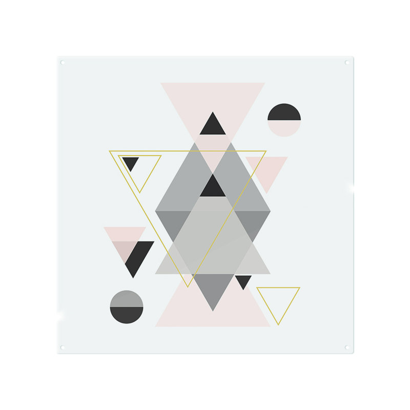 Geometric Triangles Splash Back, 60cm L x 50cm W