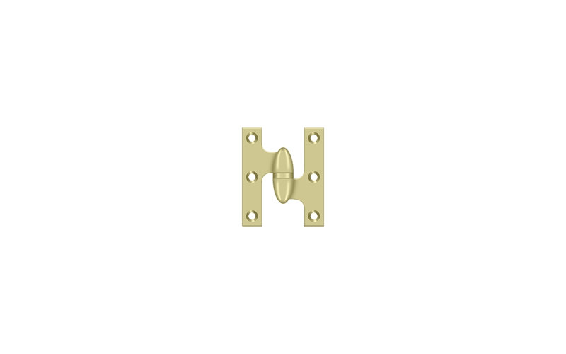 Hinge, Right Hand, Unlaquered Brass