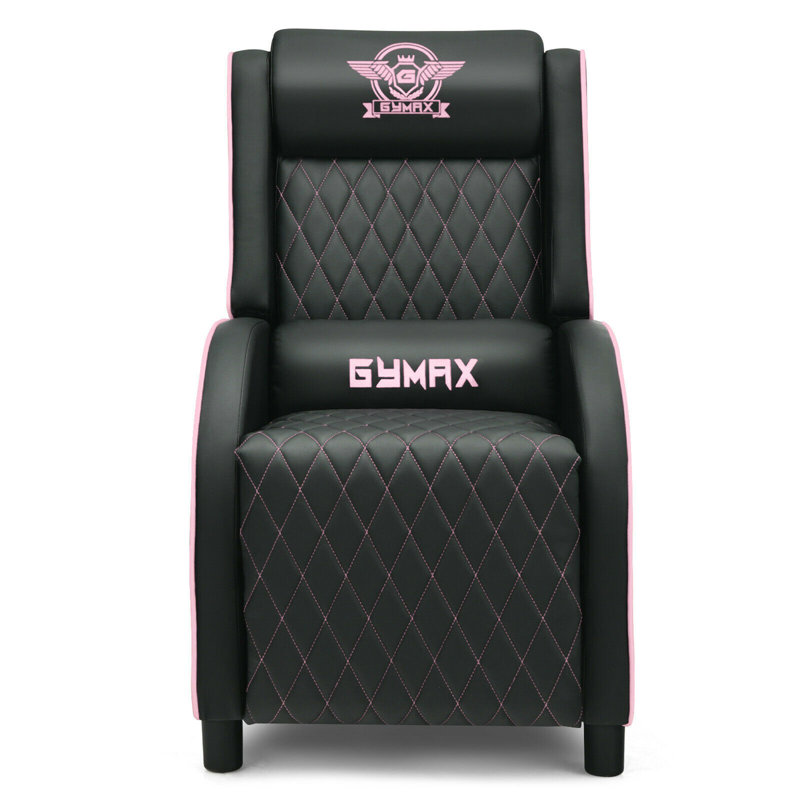 Faux Leather Massage Chair, Pink Faux Leather