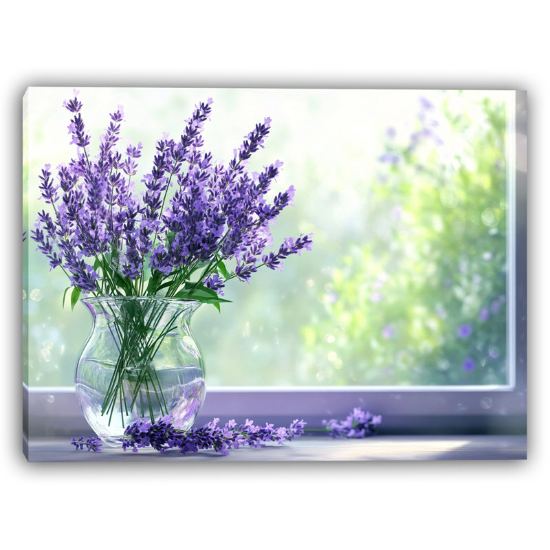 «Lavender Tranquility by the Window», reproduction sur toile tendue, H 16 po x l 24 po