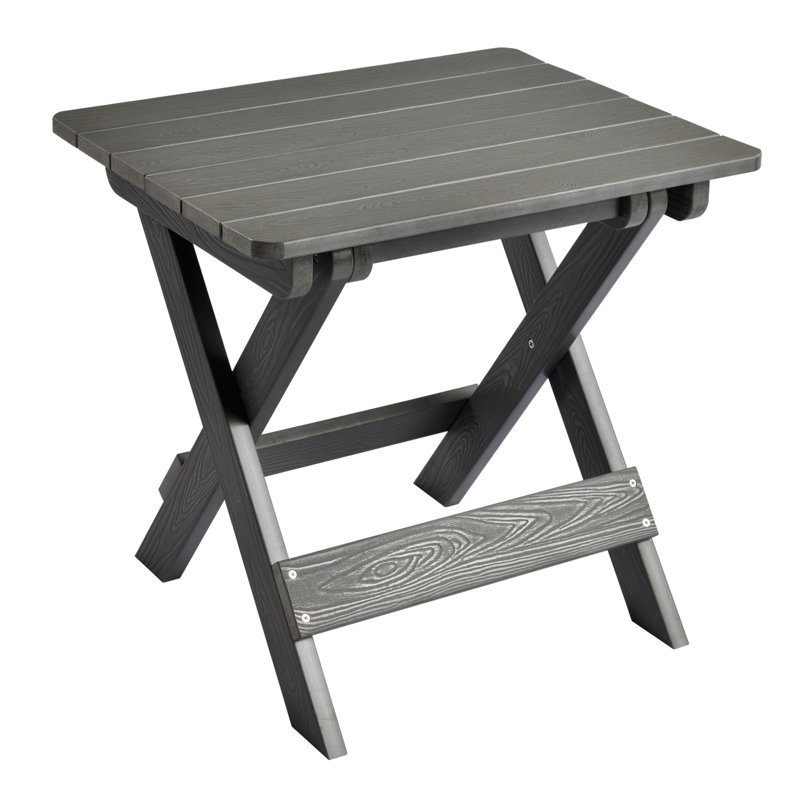 Rectangular Folding Outdoor Side Table , 20'' in. W 15.72'' in. D, Charcoal Gray