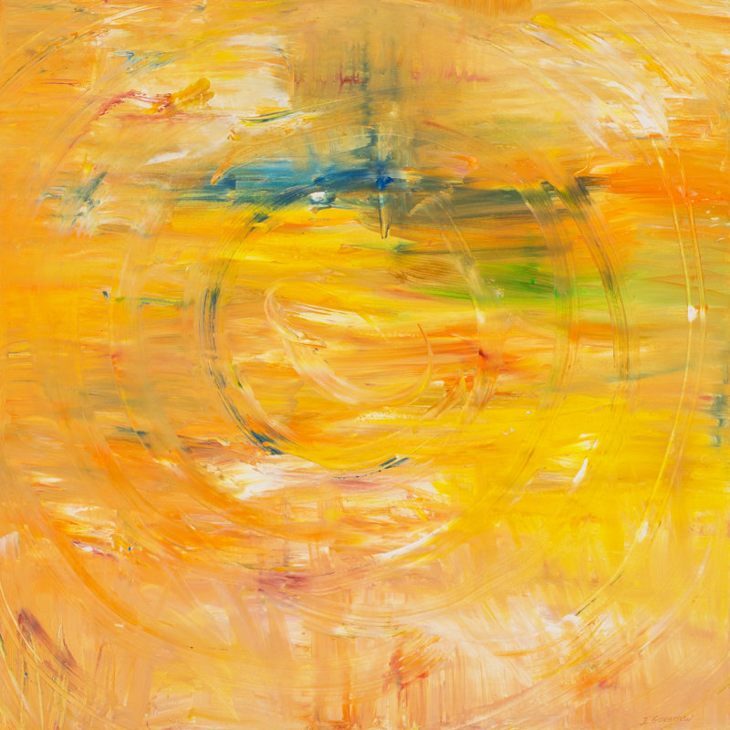" Yellow Rotation " Painting Print