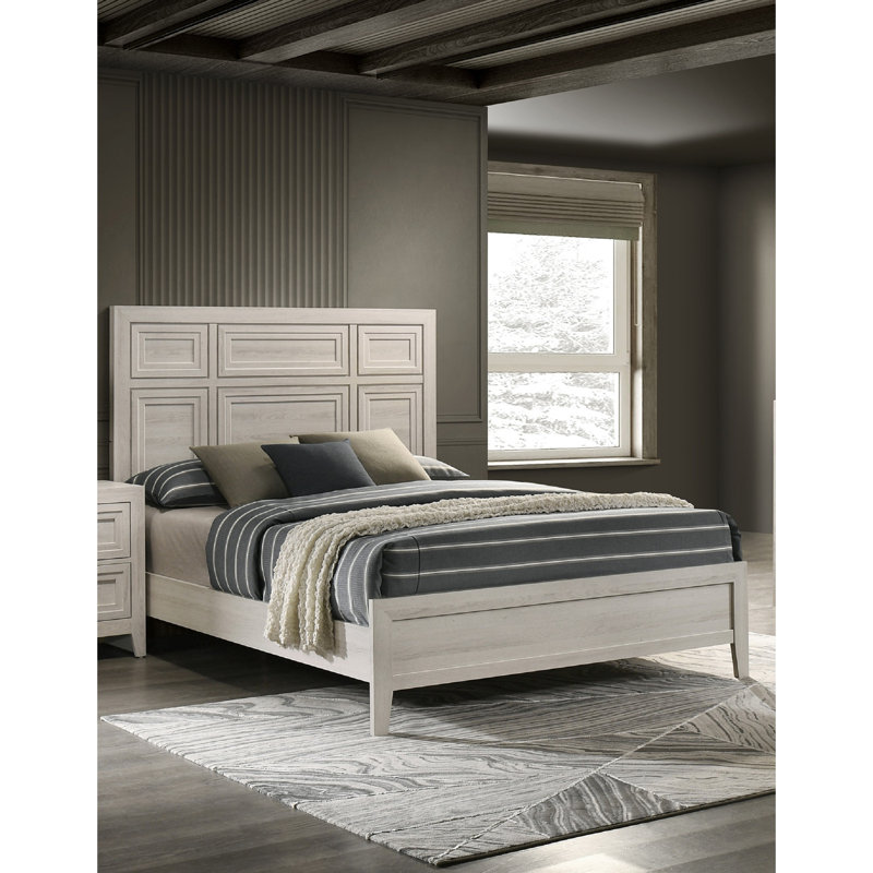 Lit de style contemporain, Antique White, King