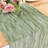 Green Cheesecloth Table Runner – Green – Rustic Sheer Gauze For Boho, Wedding, Bridal, And Spring Baby Shower Décor-303310142-303310140